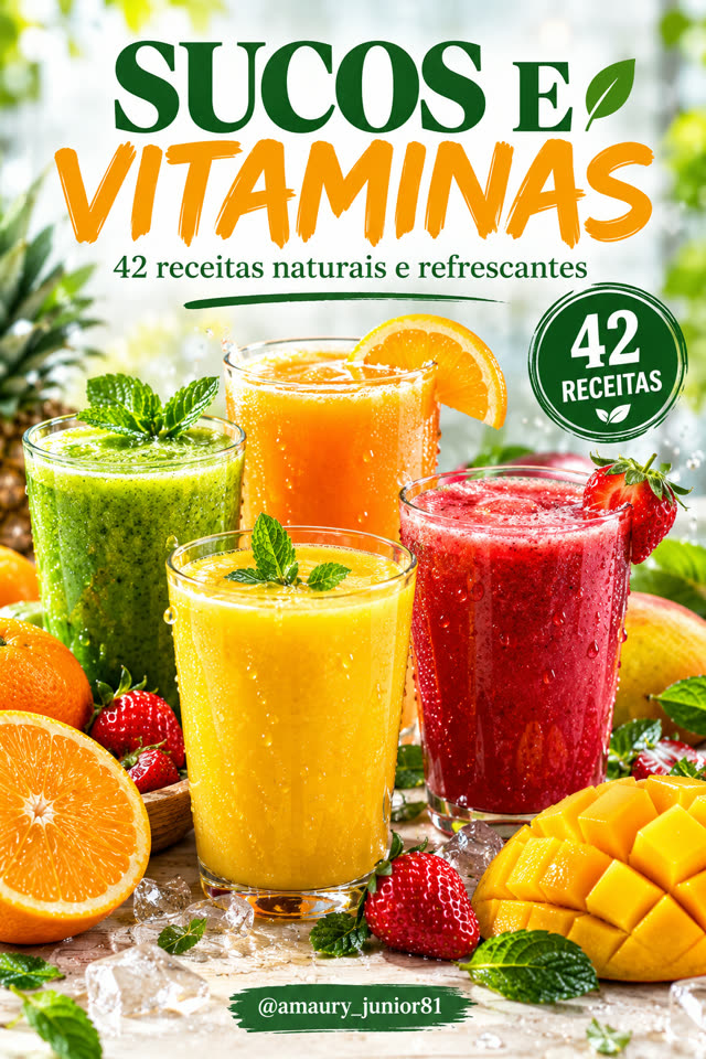 Capa do e-book Sucos e Vitaminas, por Amaury Junior