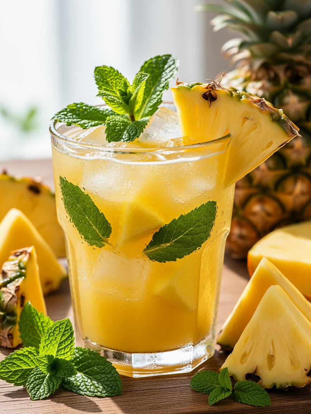 Suco de Abacaxi com Hortelã